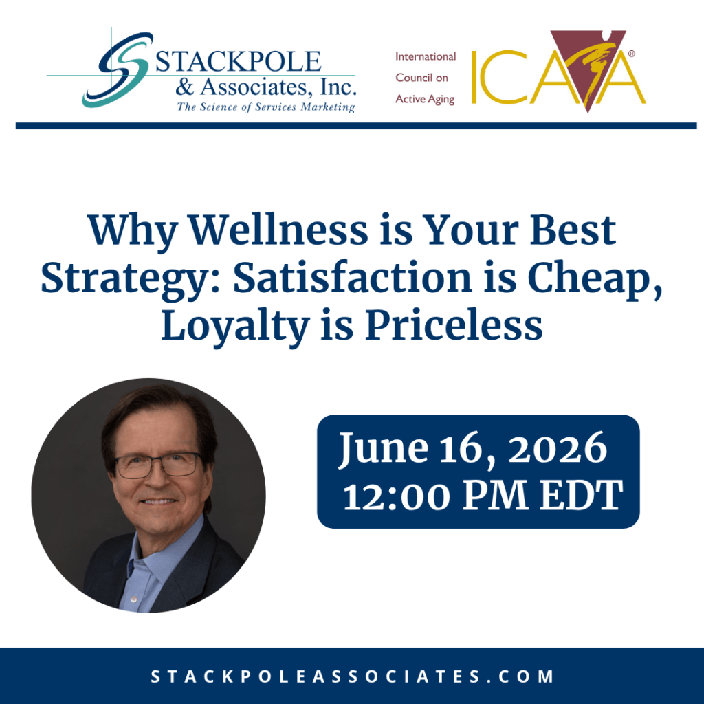 Join Irving Stackpole and ICAA on June 16, 2026 | 12 PM EDT for Why Wellness is Your Best Strategy: Satisfaction is Cheap, Loyalty is Priceless
